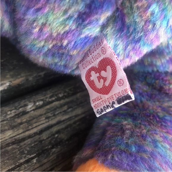 Ty Beanie Buddies Bananas Orangutan 14" Purple Plush Stuffed Animal Vintage 2000 - Picture 7 of 8